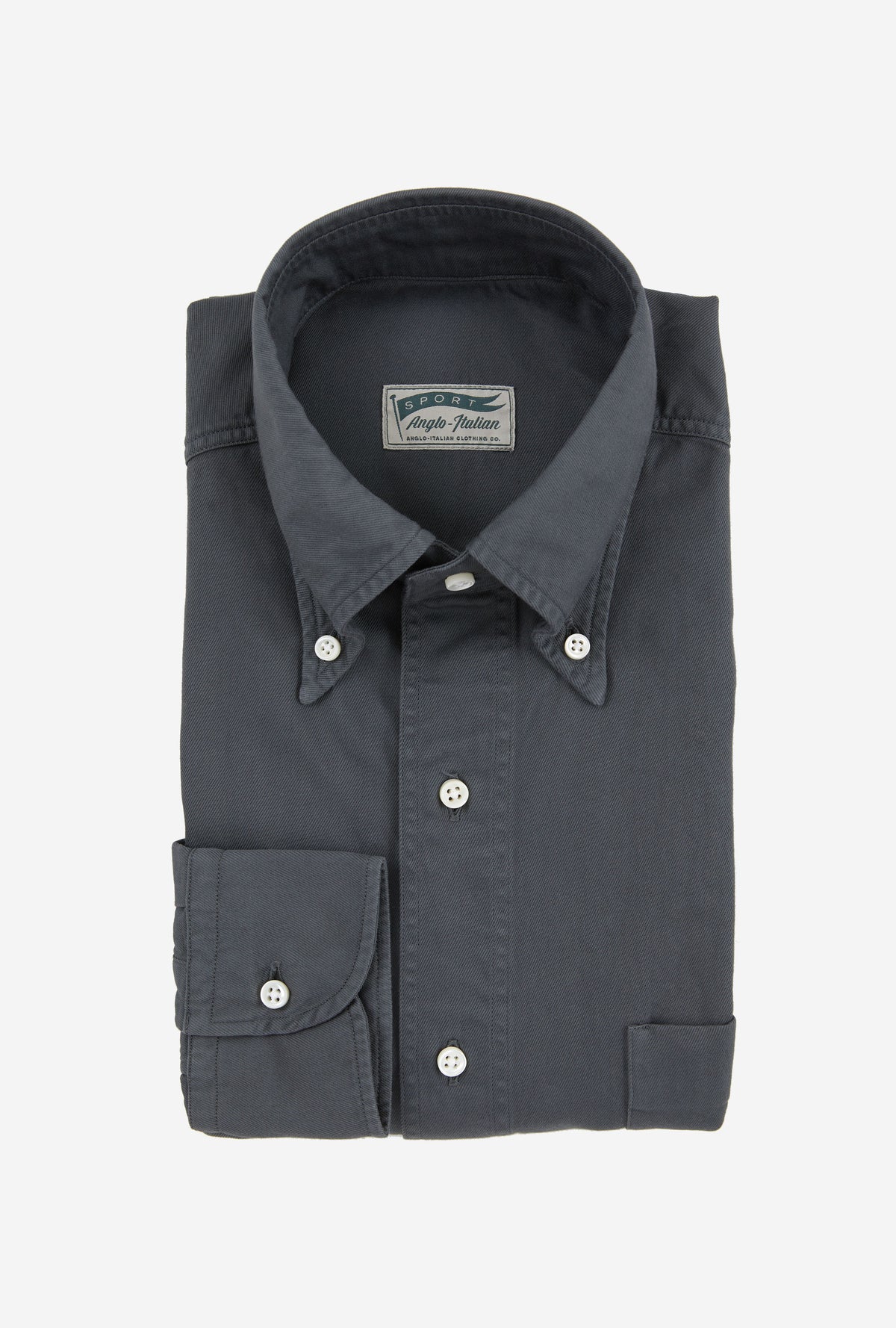 Grande Sport Shirt Garment Dye Steel