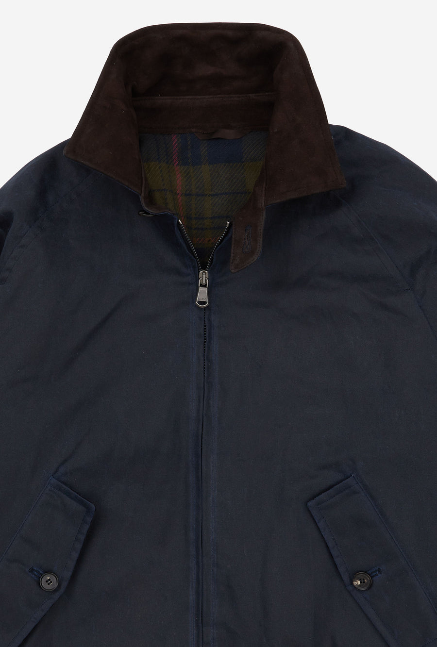 Bomber Jacket Waxed Cotton Navy