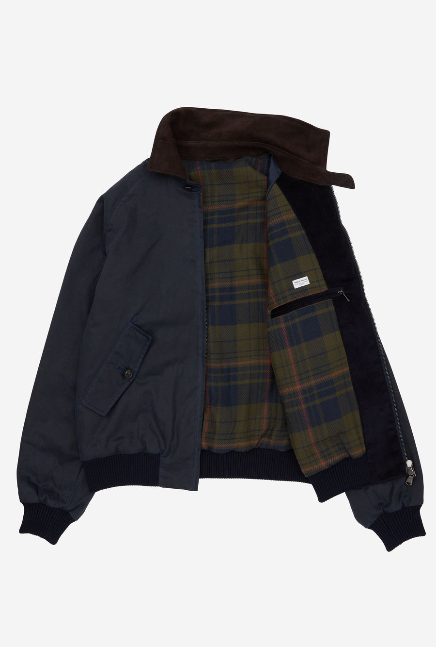 Bomber Jacket Waxed Cotton Navy