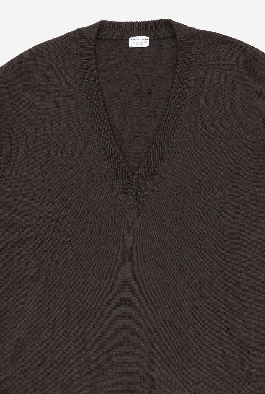 V-Neck Merino Wool Brown