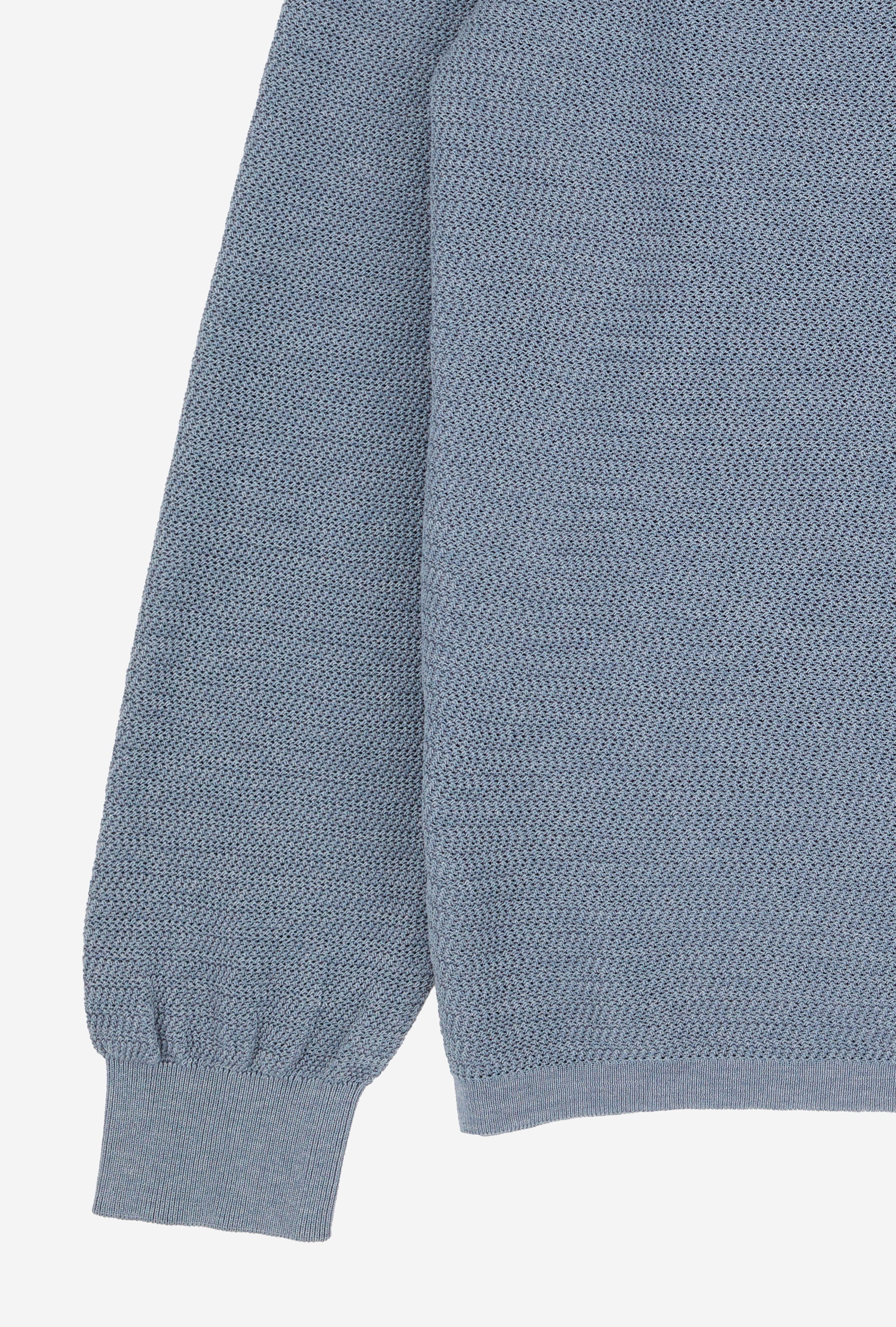 Zig Zag Polo Cotton Slate