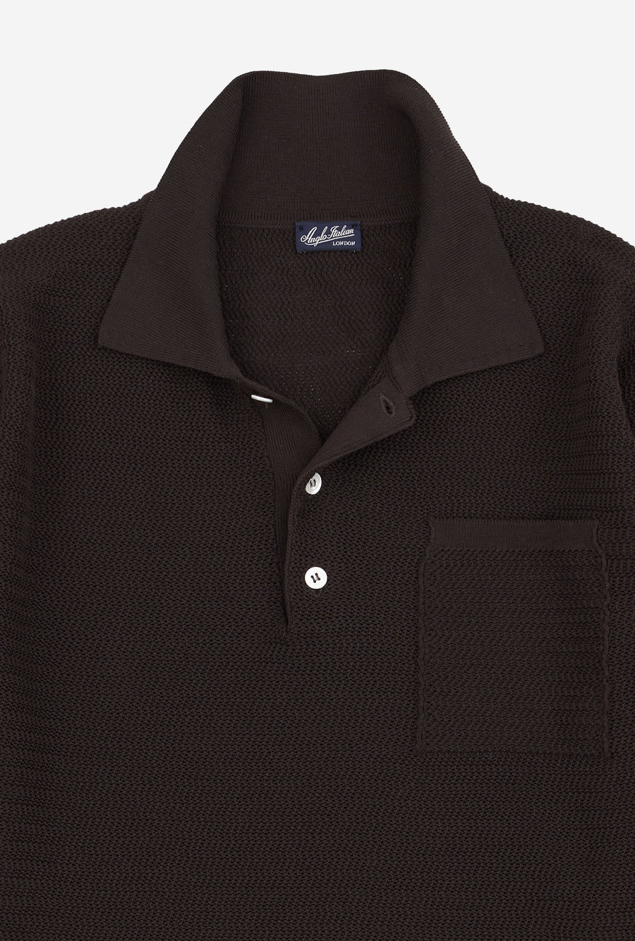 Zig Zag Polo Cotton Brown