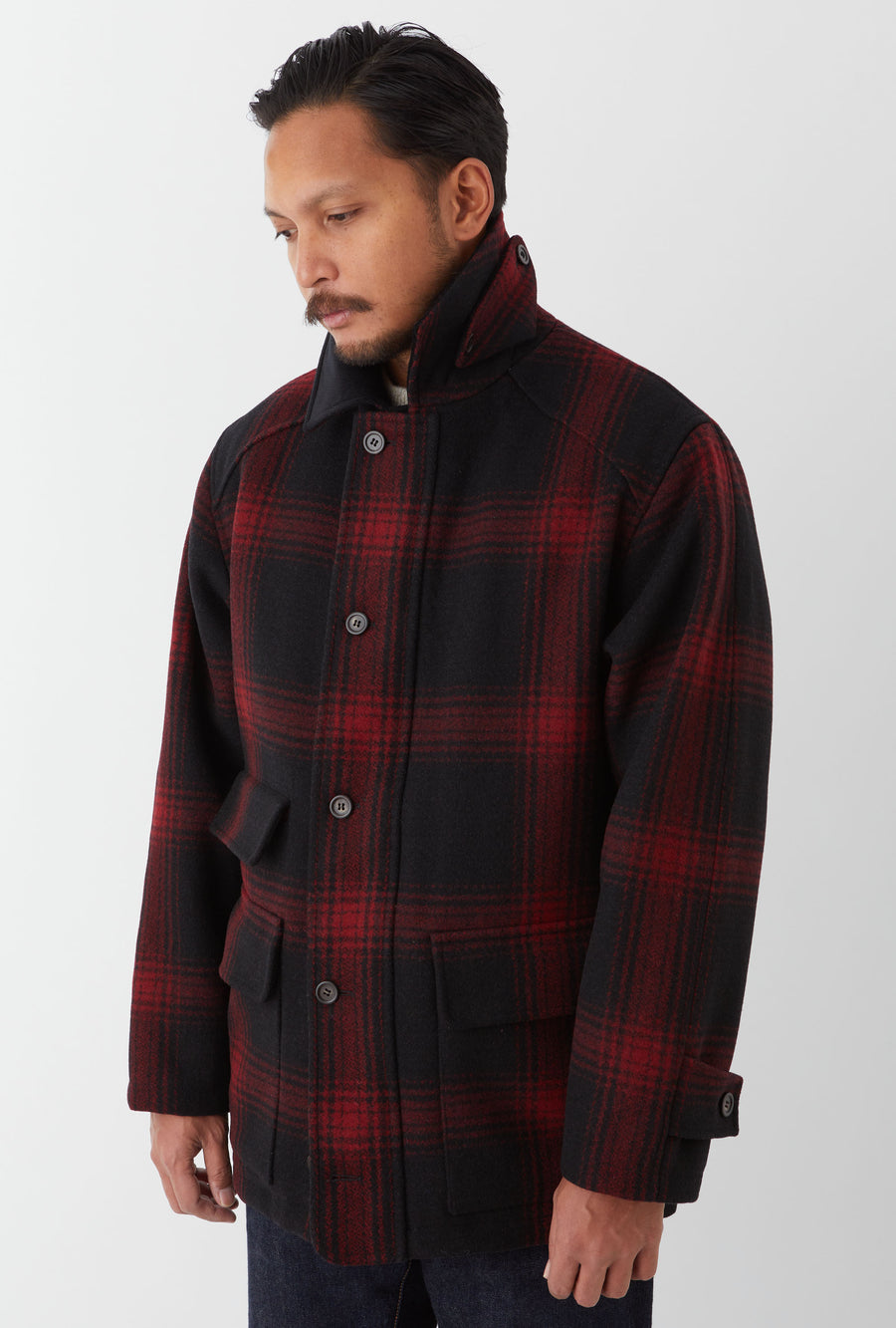 Creek Jacket Wool Red Black Buffalo Check