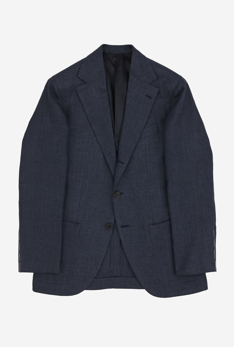 Sport Jacket Silk-Linen Navy Herringbone