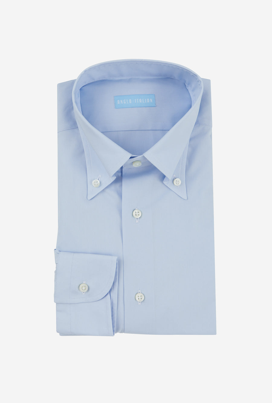 Button Down Cotton Poplin Shirt Sky Blue