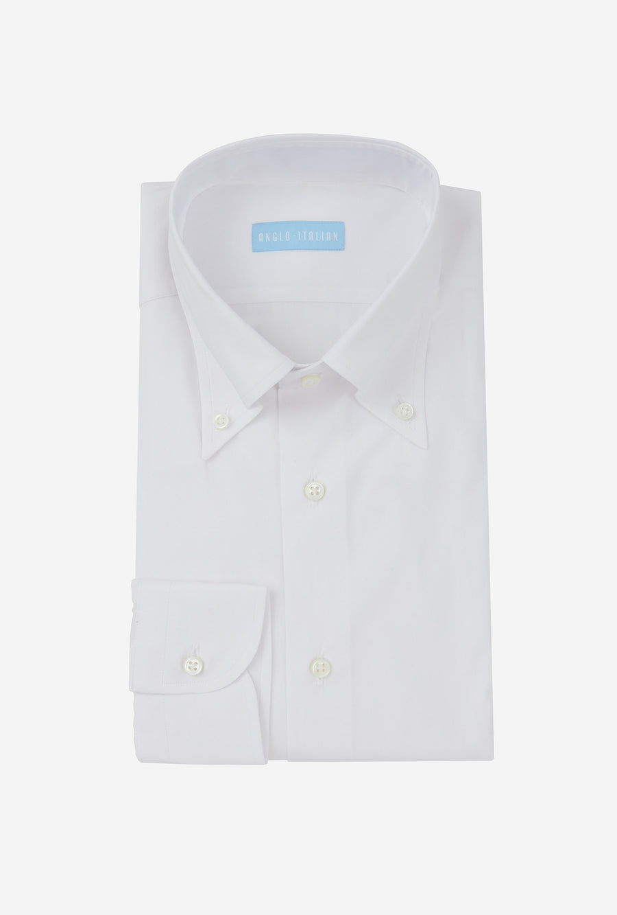 Button Down Cotton Poplin Shirt White