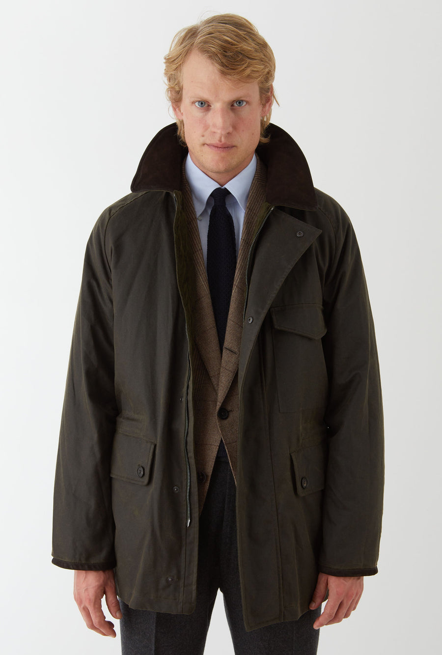 Country Coat Waxed Cotton Olive
