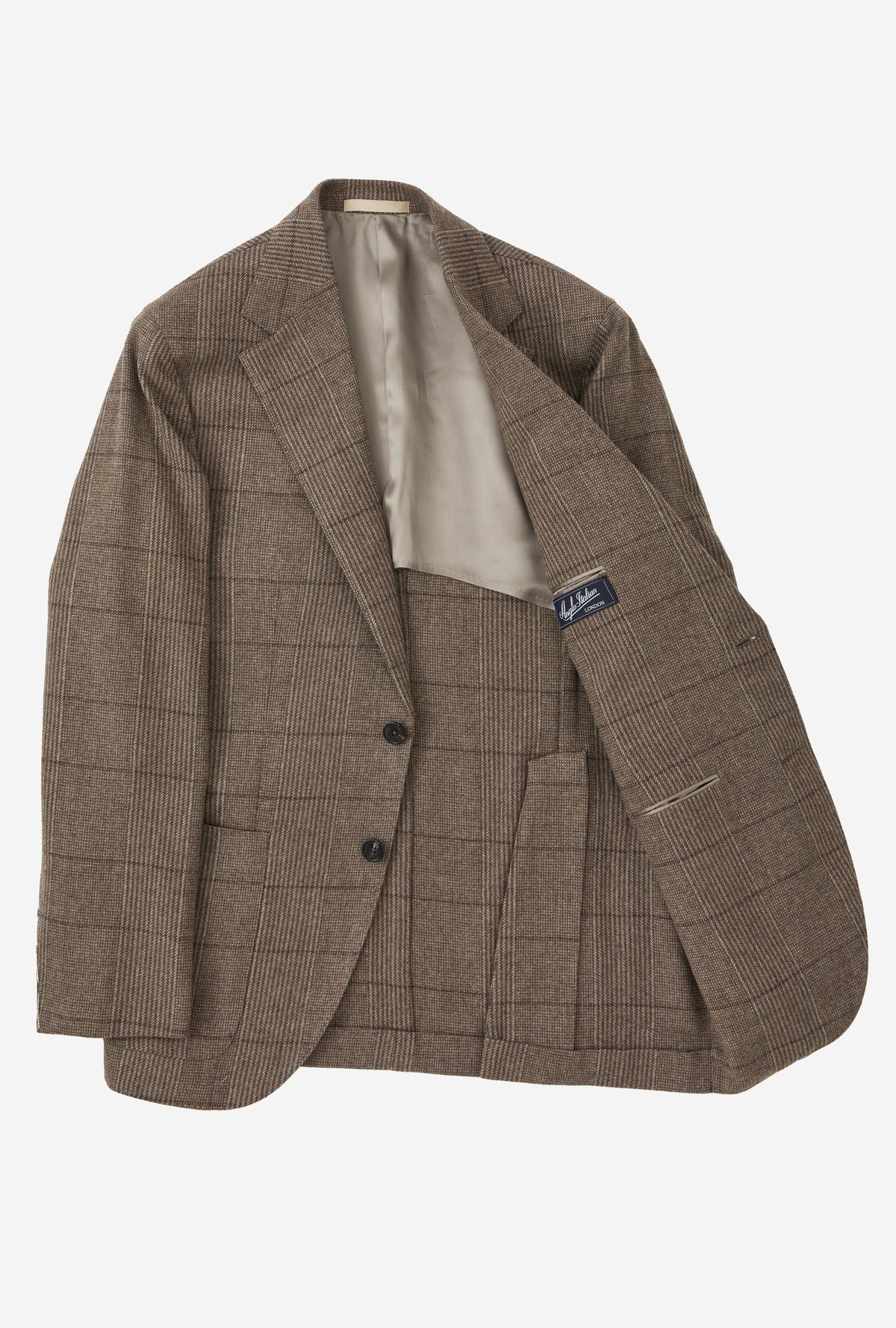 Sport Jacket Wool Cashmere Fawn Russell Check