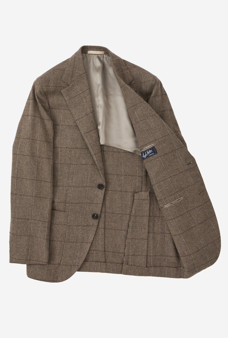 Sport Jacket Wool Cashmere Fawn Russell Check