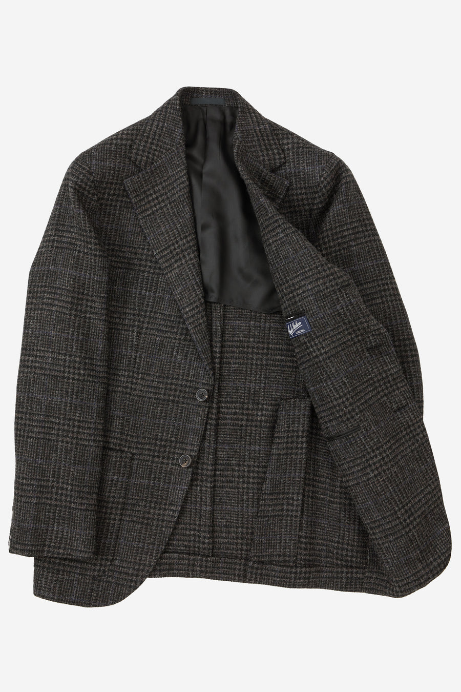 Sport Jacket Wool Dark Brown Glen Plaid