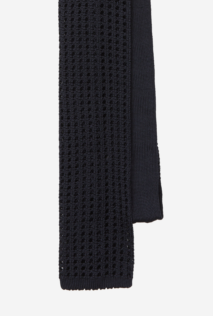 Knit Tie Silk Navy