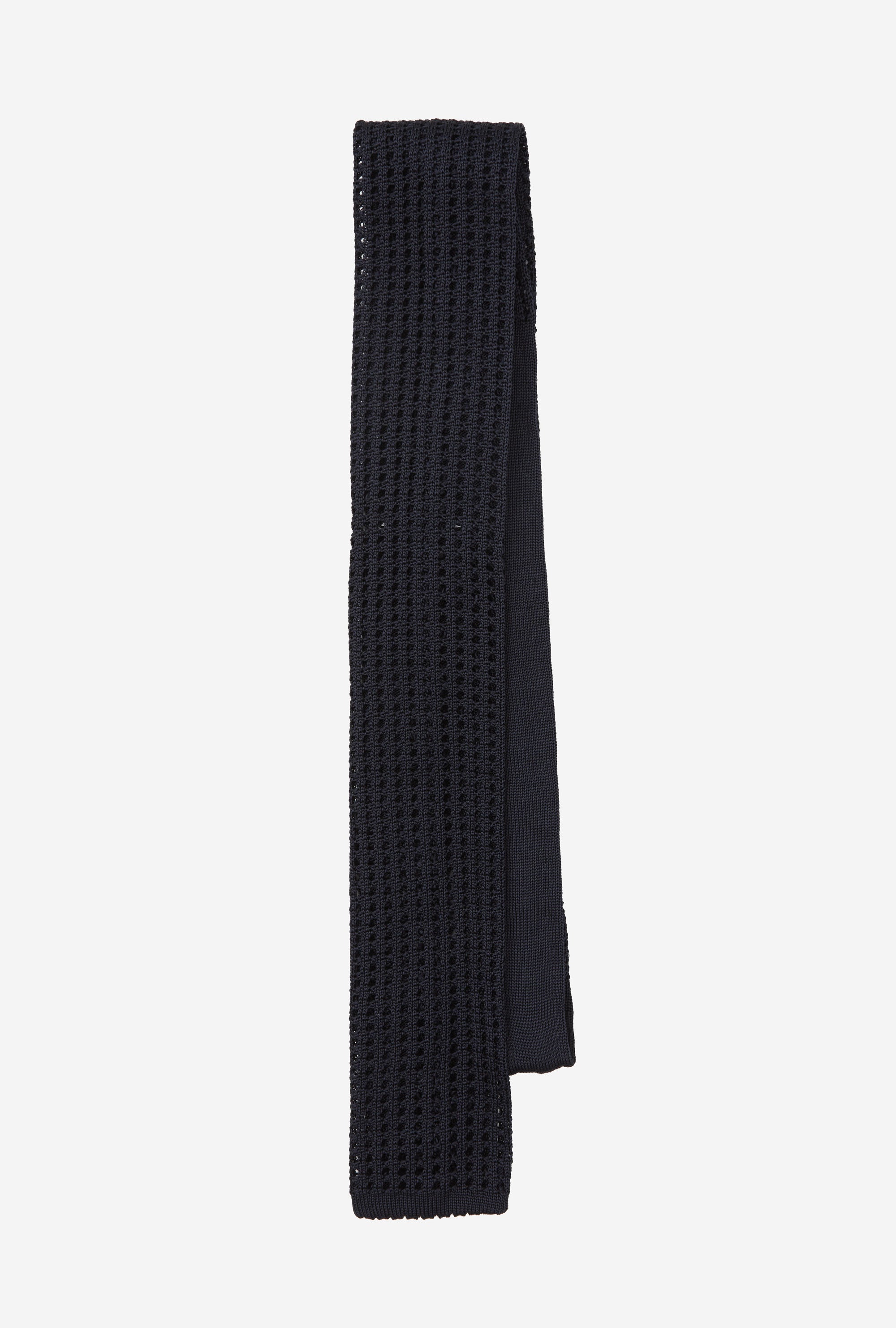 Knit Tie Silk Navy