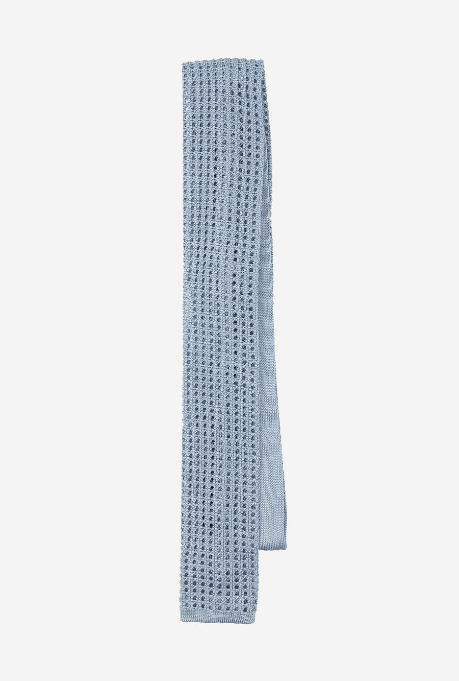 Knit Tie Silk Sky Blue