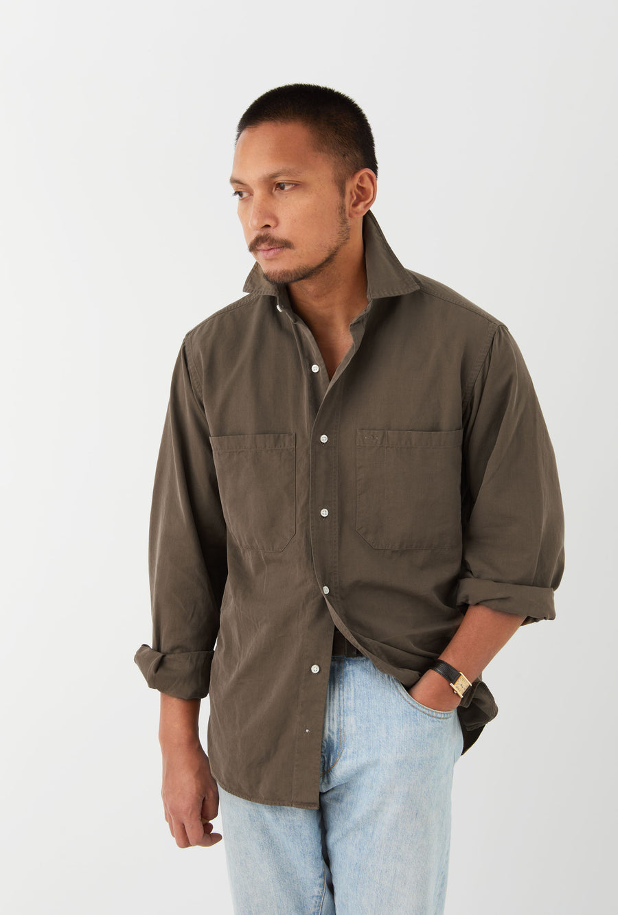 Mechanics Shirt Washed Khaki