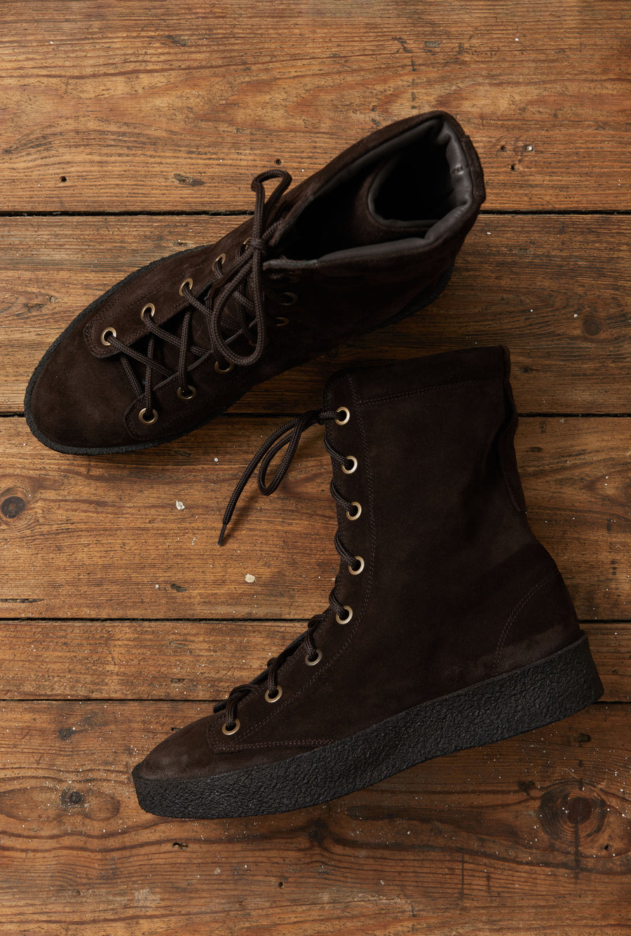 Mountain Boot Crepe Sole Dark Brown Suede
