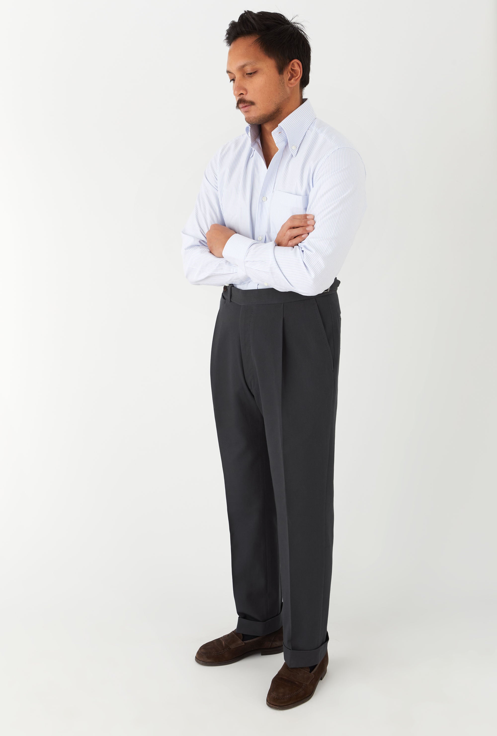 Pleated Chino Petrol