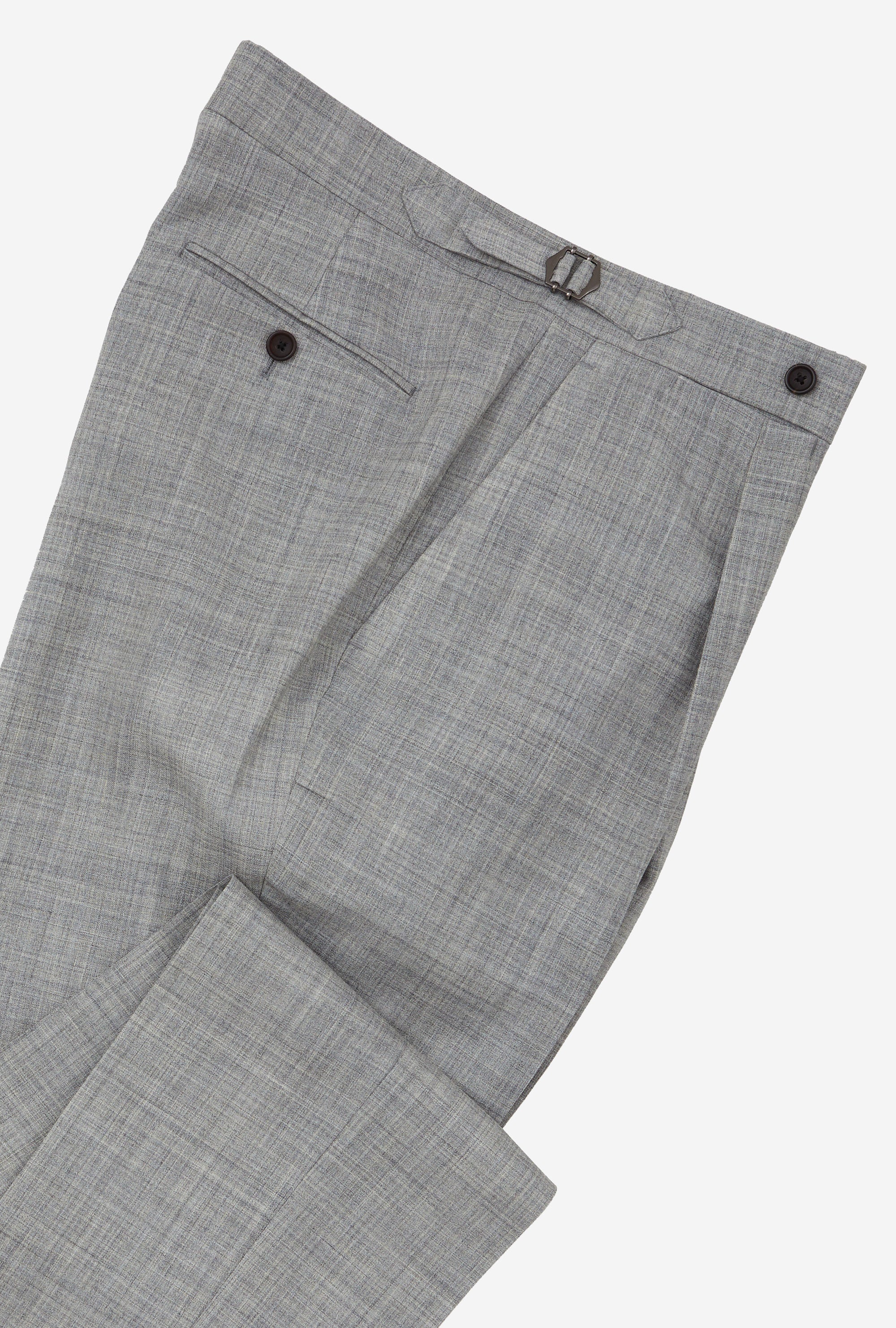 Suit Single Breasted Grey High-Twist Wool-Silk