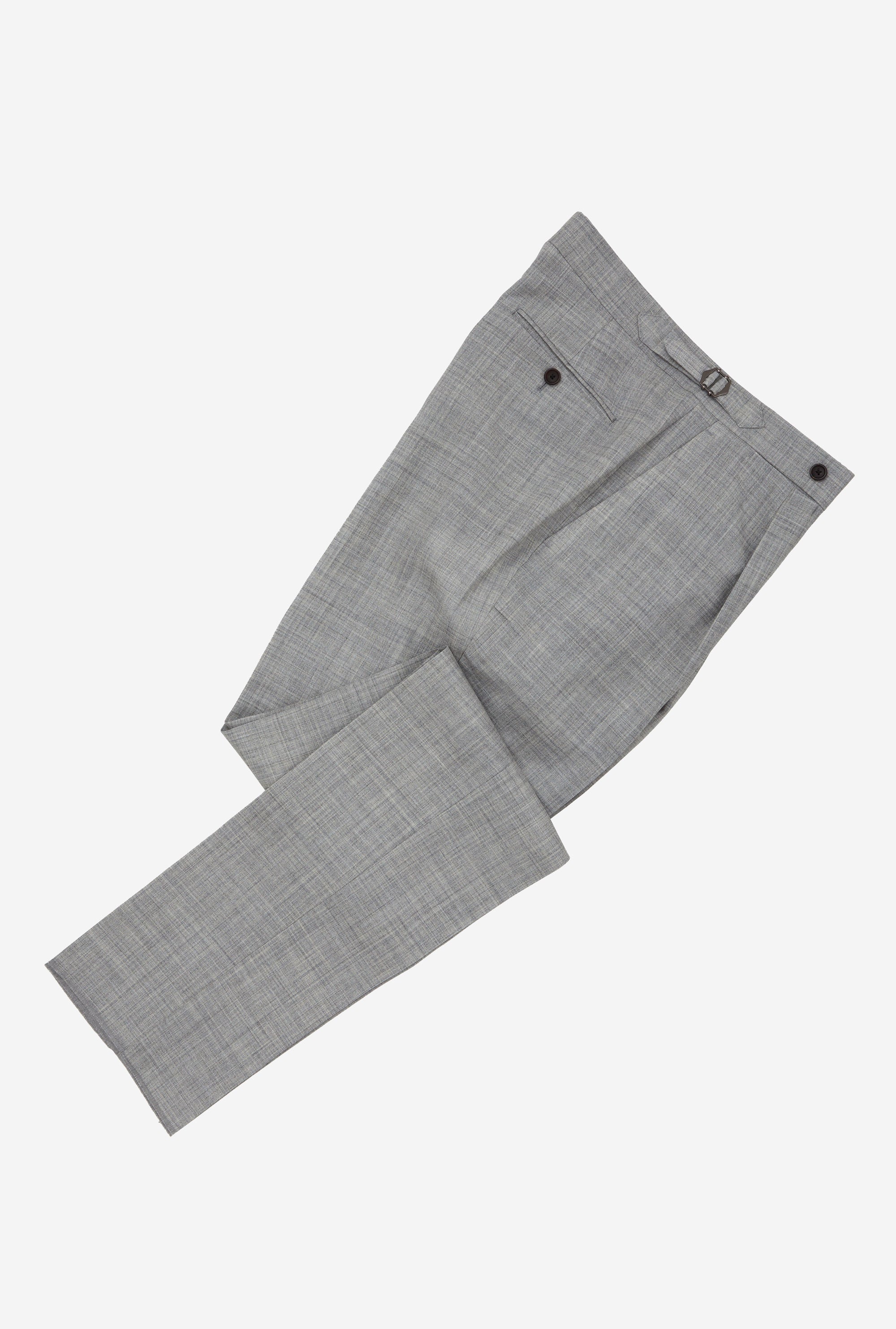 Suit Single Breasted Grey High-Twist Wool-Silk