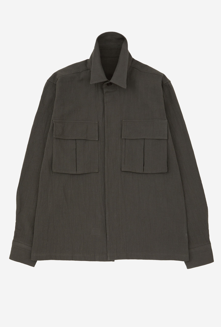 Field Overshirt Mesh Cotton Olive