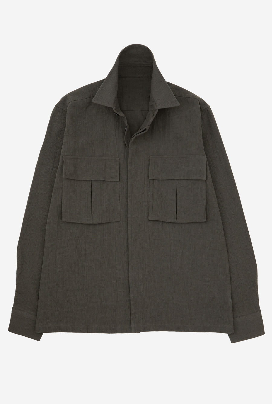 Field Overshirt Mesh Cotton Olive