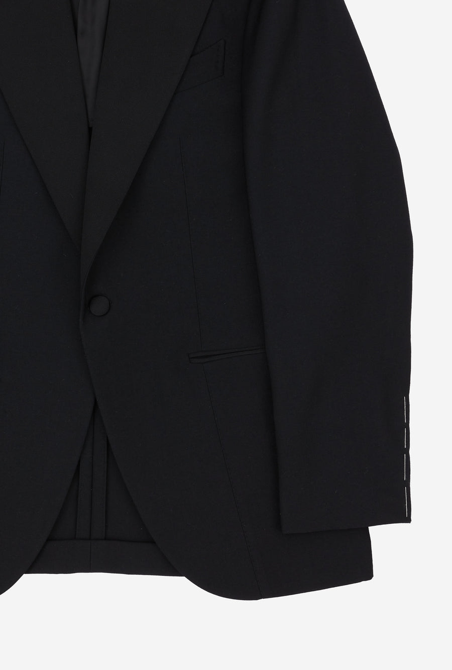 Tuxedo Black Wool Peak Lapel
