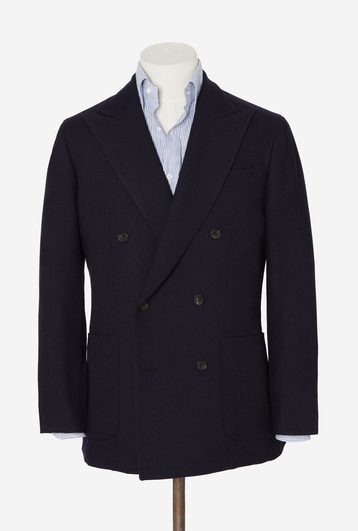 Sport Jacket Deconstructed Navy Exploded Hopsack