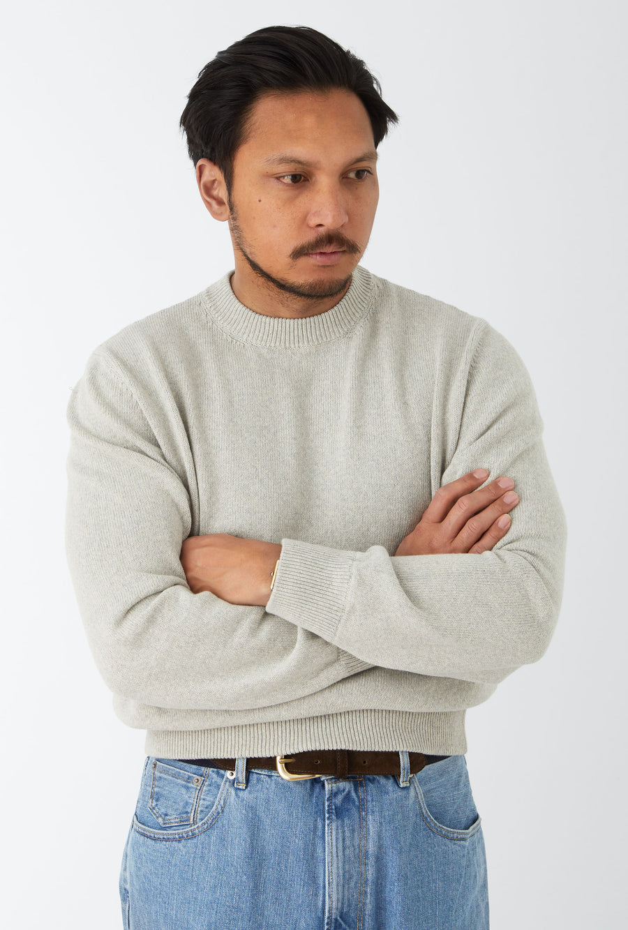 Crewneck Heavy Cotton Stone