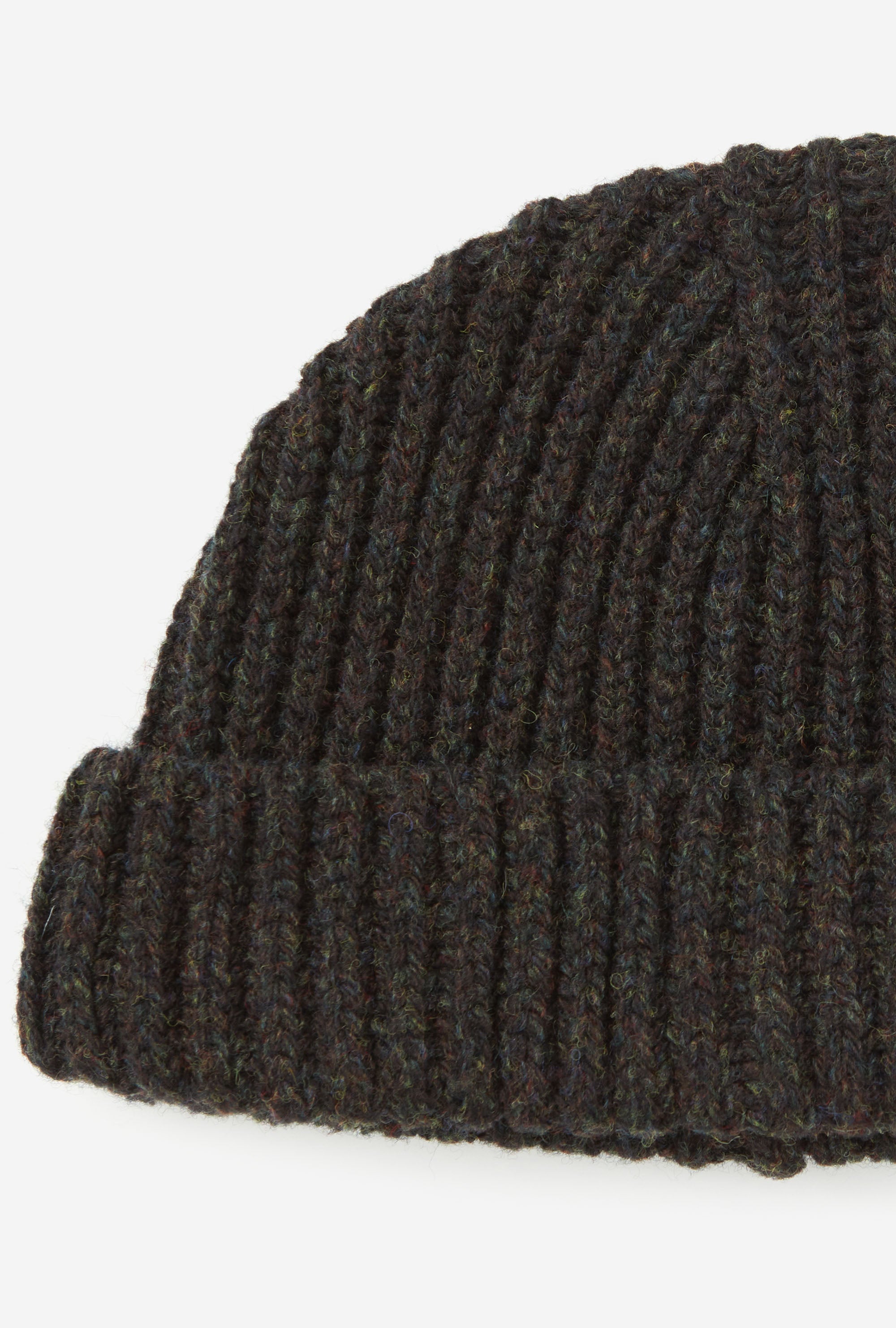 Beanie Hat Lambswool Olive Melange