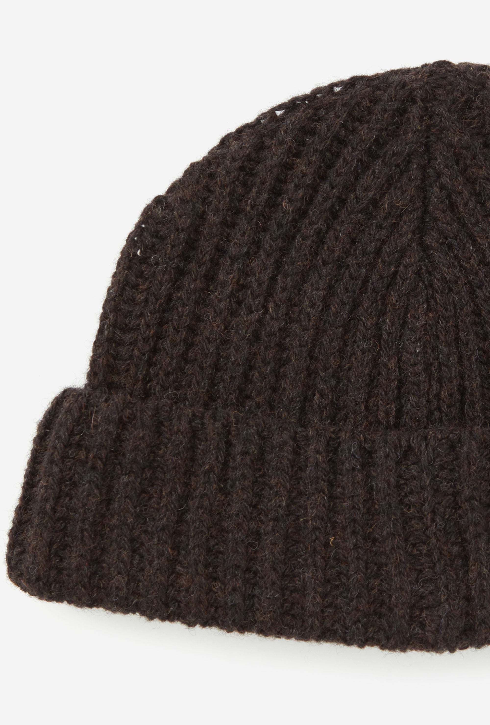 Beanie Hat Lambswool Chocolate