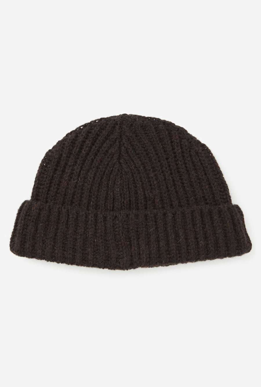 Beanie Hat Lambswool Chocolate