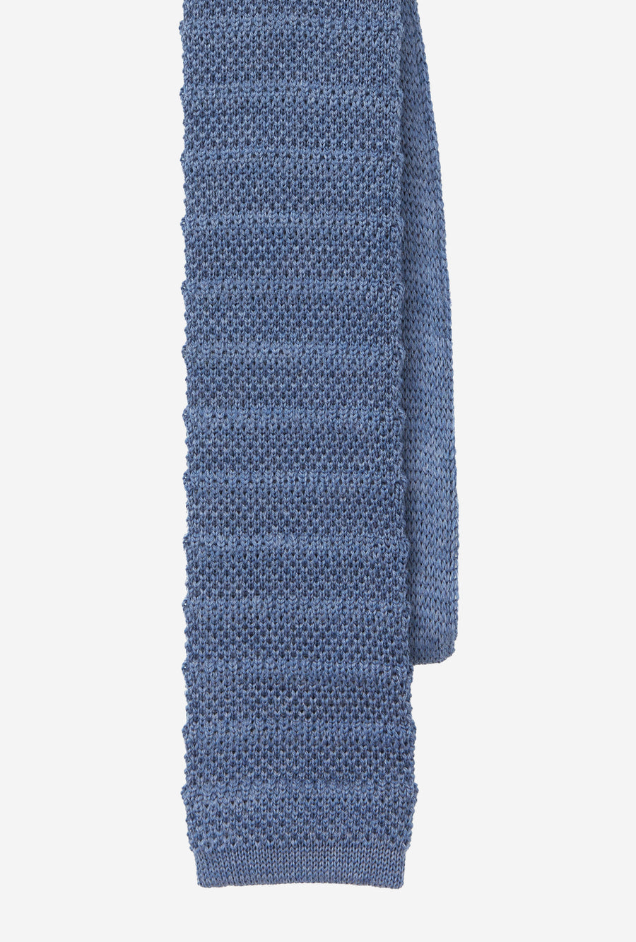 Knit Tie Wool Stripe Blue