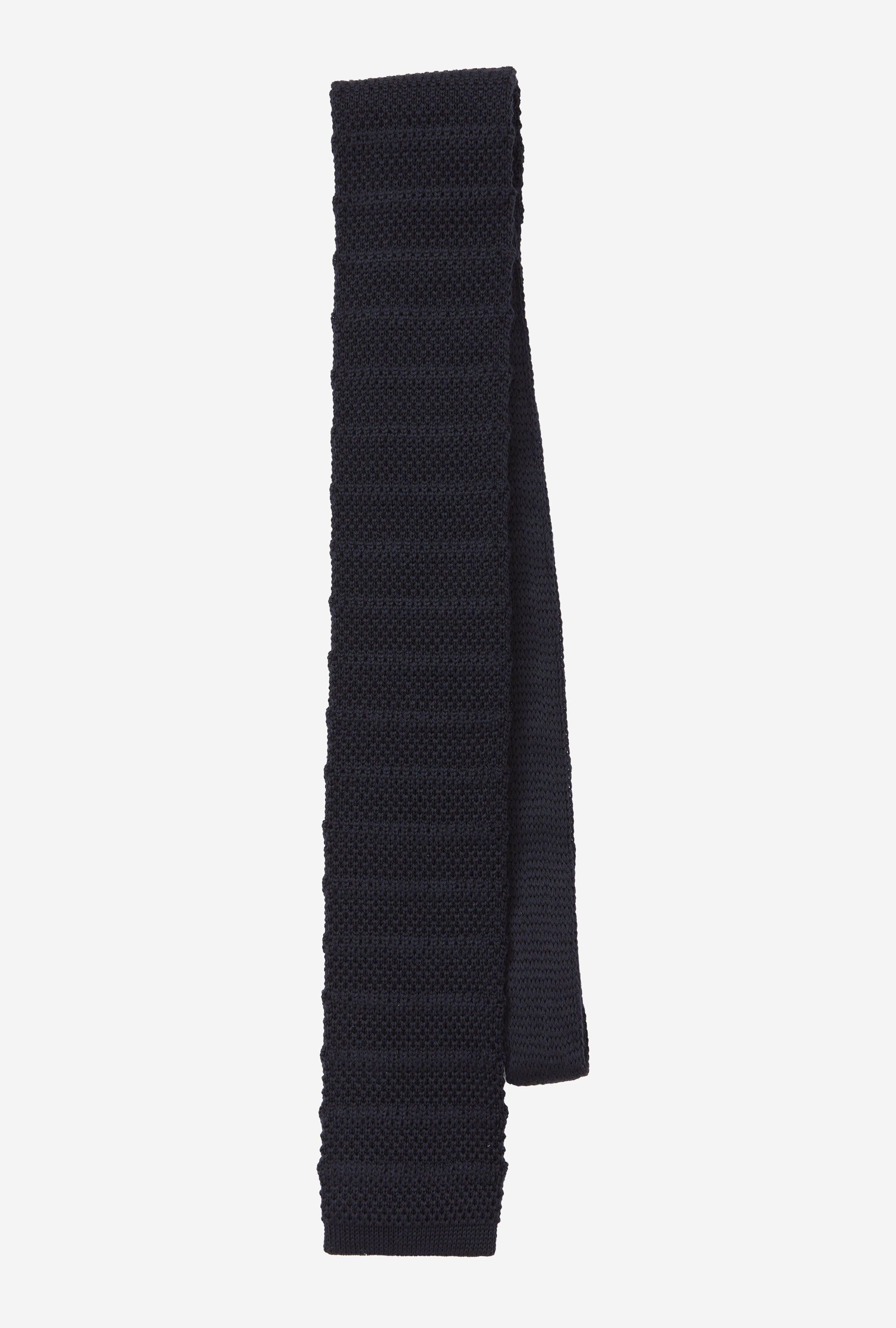 Knit Tie Wool Stripe Navy