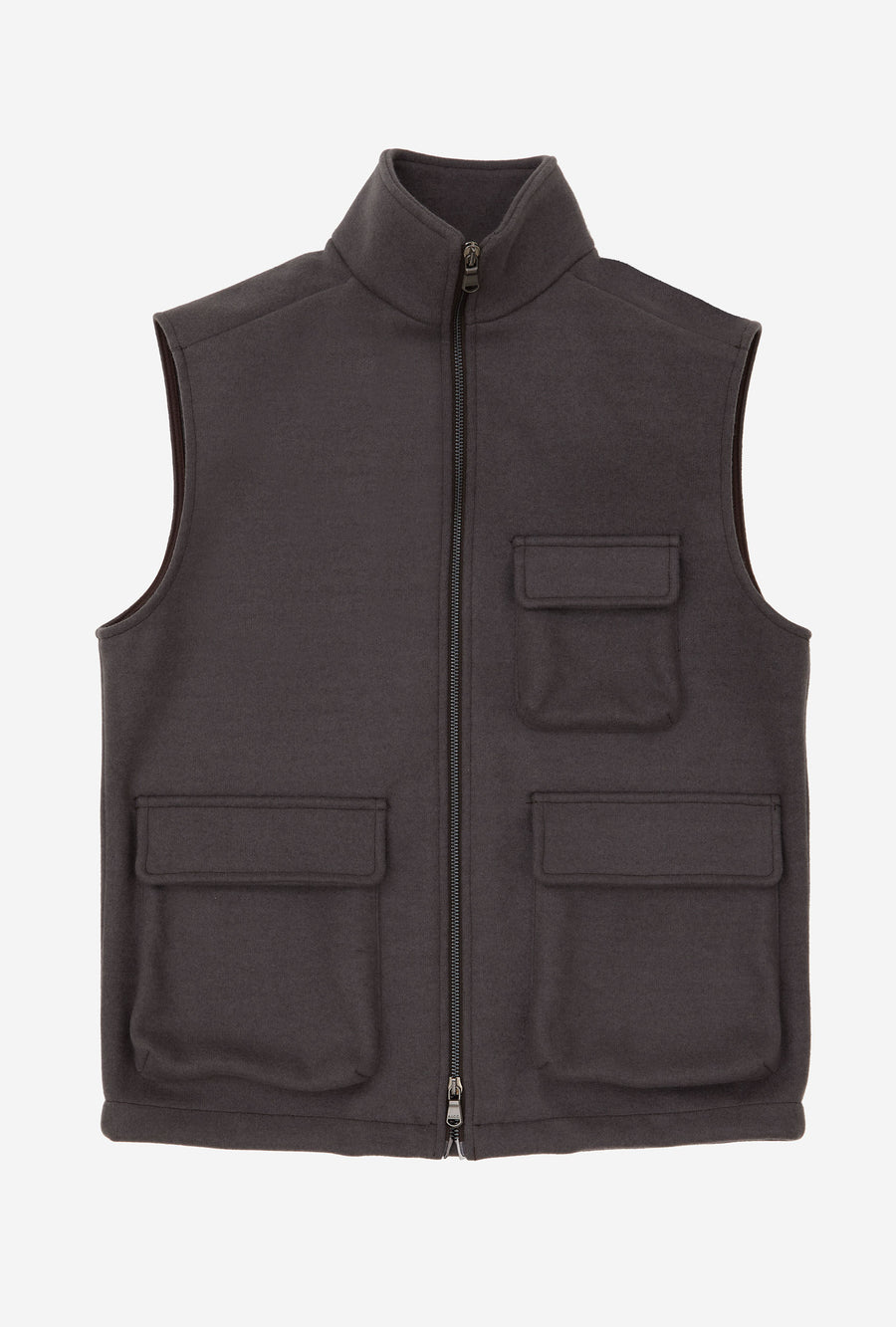 Gilet Wool Jersey Taupe