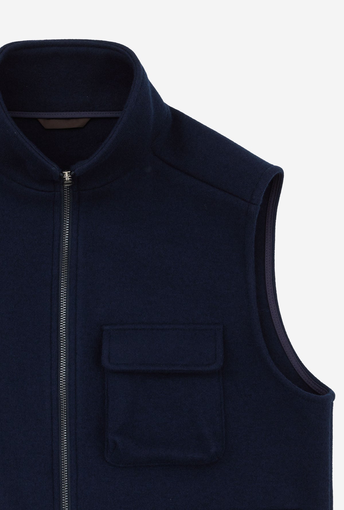 Gilet Wool Jersey Navy