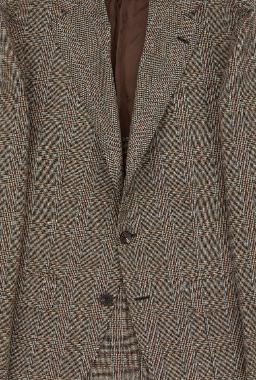 Suit Single Breasted Sand Glen Plaid Multi Overcheck