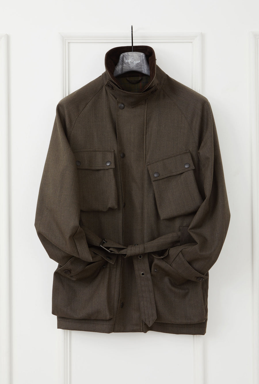 Moto Jacket Oiled Cavalry Twill Taupe