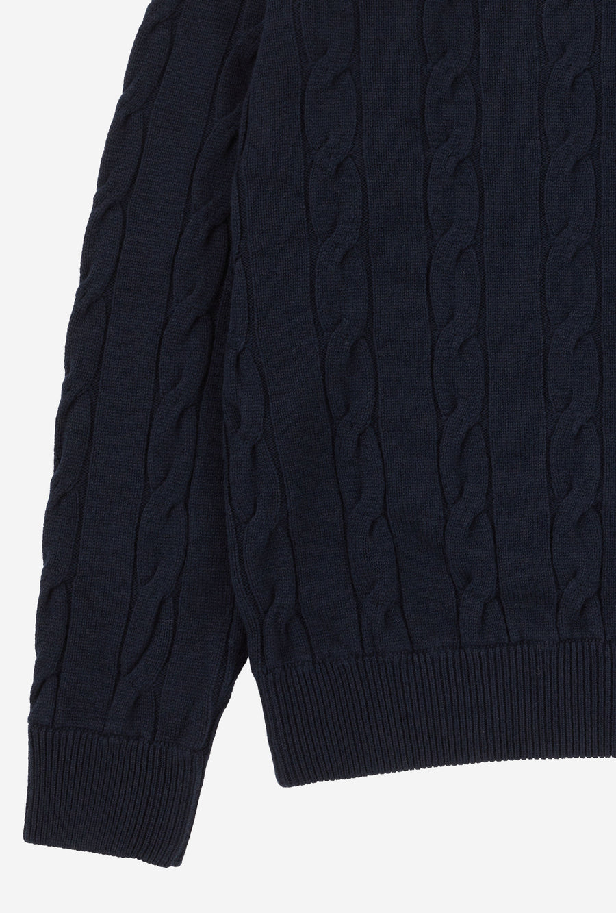 Cableknit Wool-Cashmere Navy