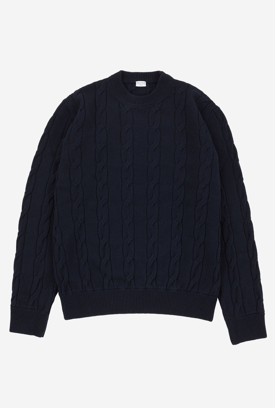 Cableknit Wool-Cashmere Navy