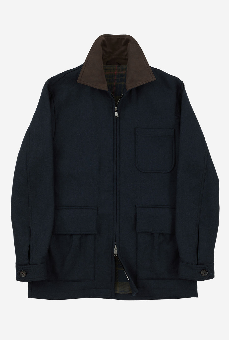 Shooting Jacket Technical Wool Navy