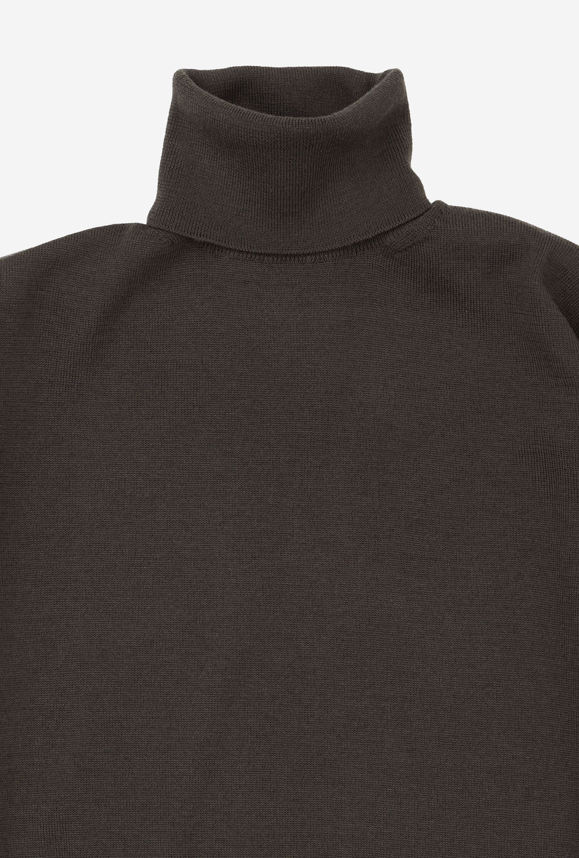 Roll Neck Merino Brown
