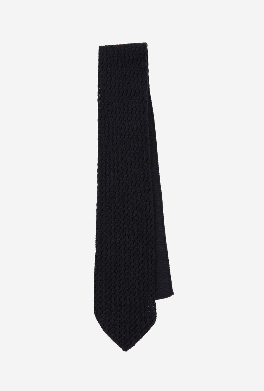 Tie Wool-Cashmere Mesh Navy