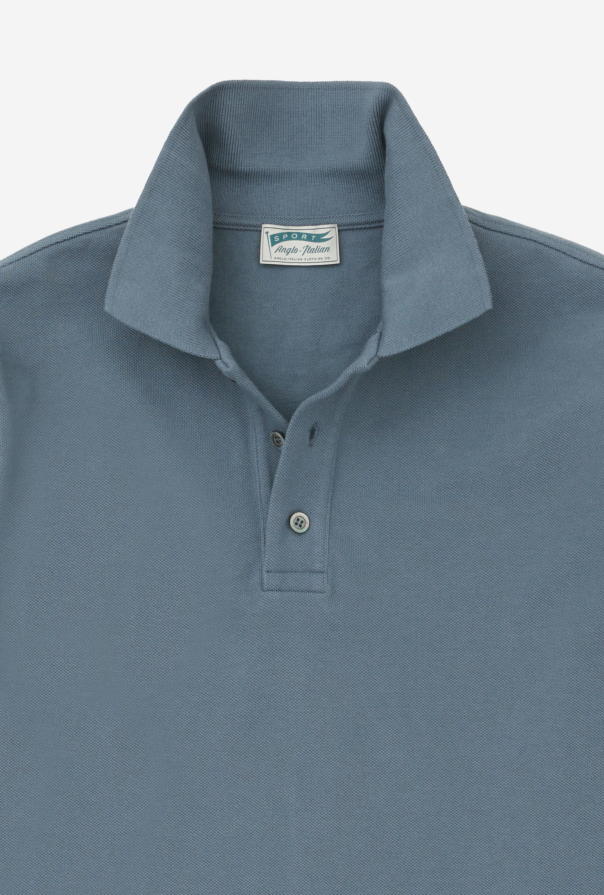 Polo Shirt Long Sleeve Sky