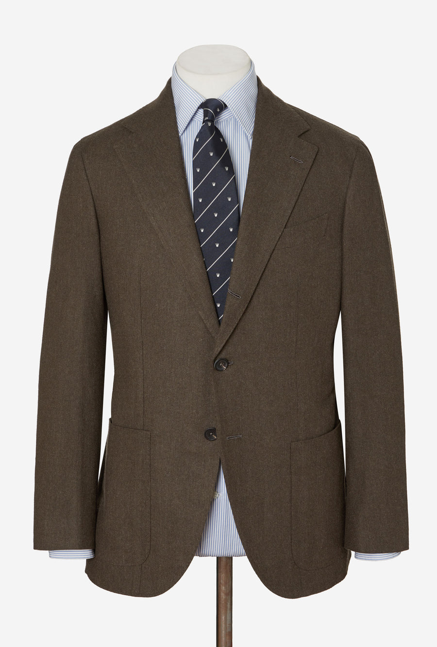 Sport Jacket Wool Olive Herringbone