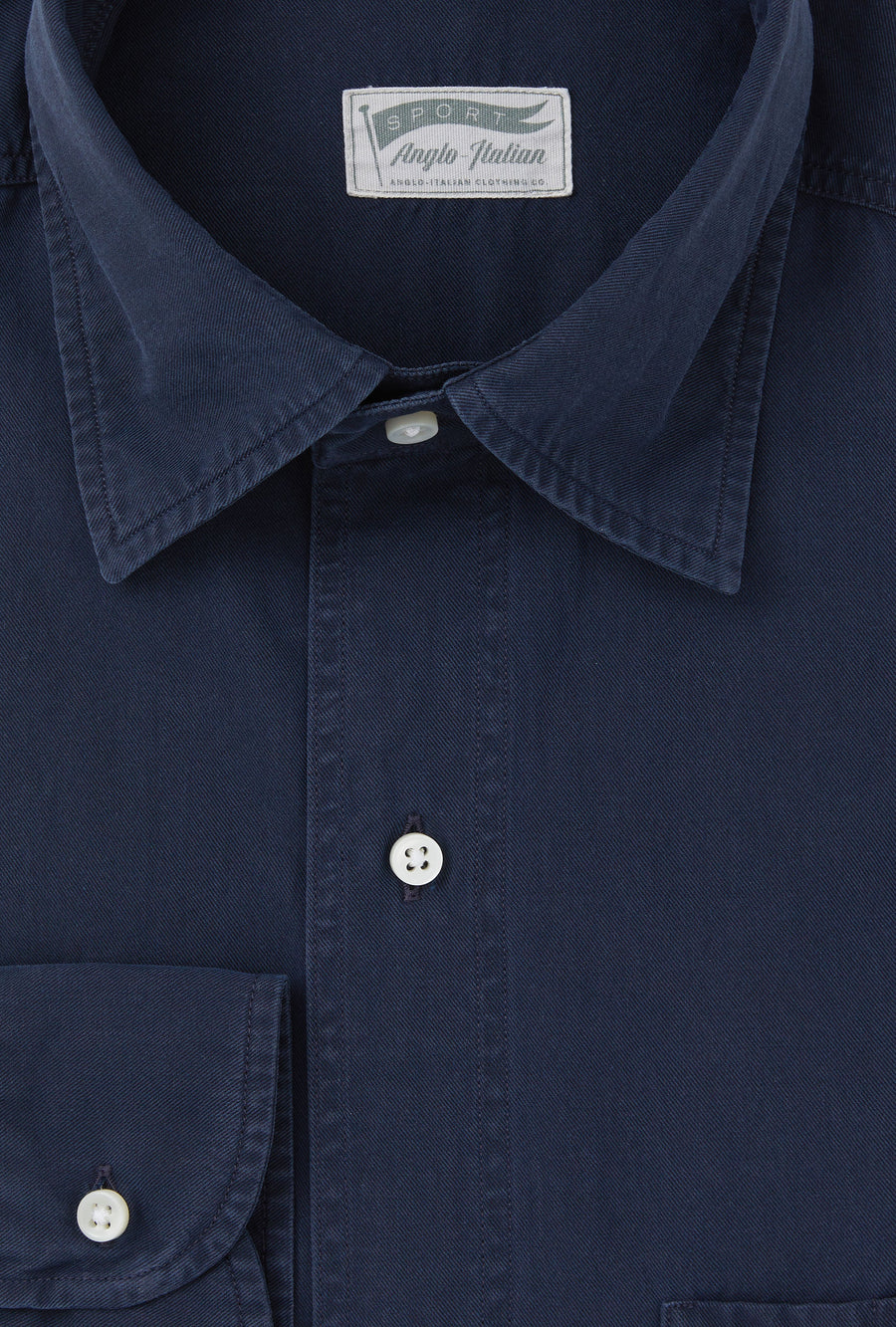 Mechanics Shirt Washed Cotton Twill Navy