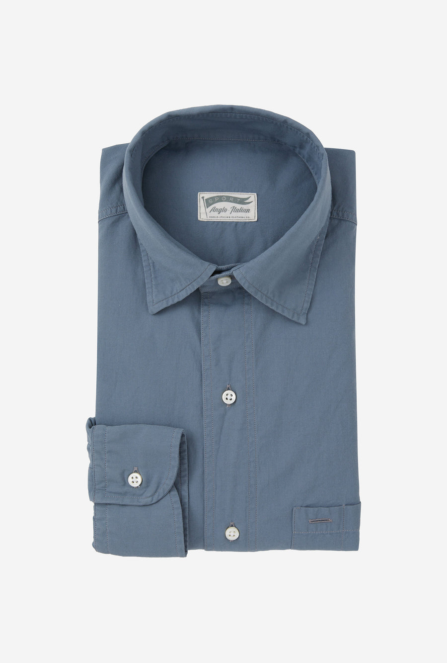 Mechanics Shirt Washed Cotton Twill Airforce Blue