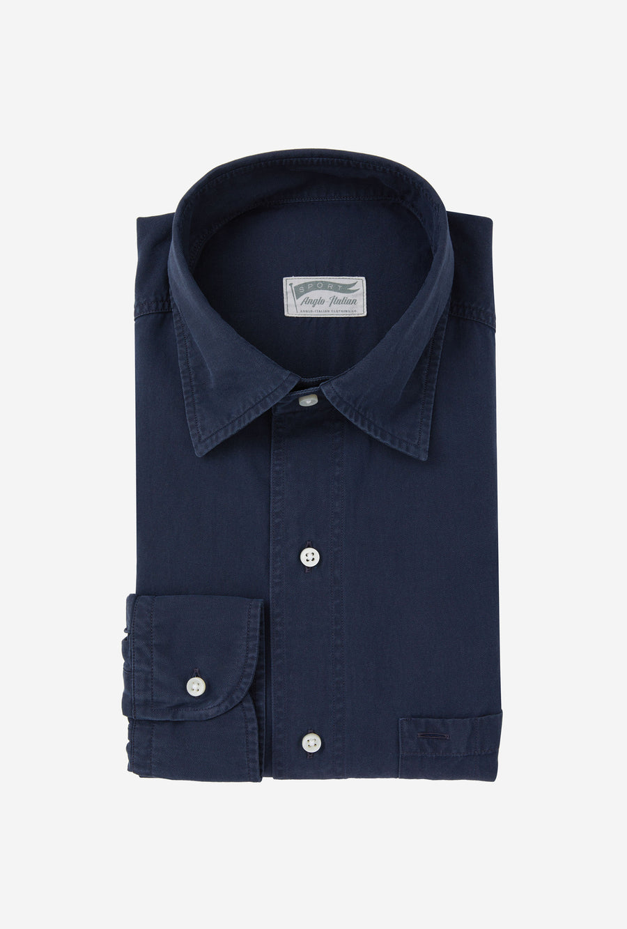 Mechanics Shirt Washed Cotton Twill Navy