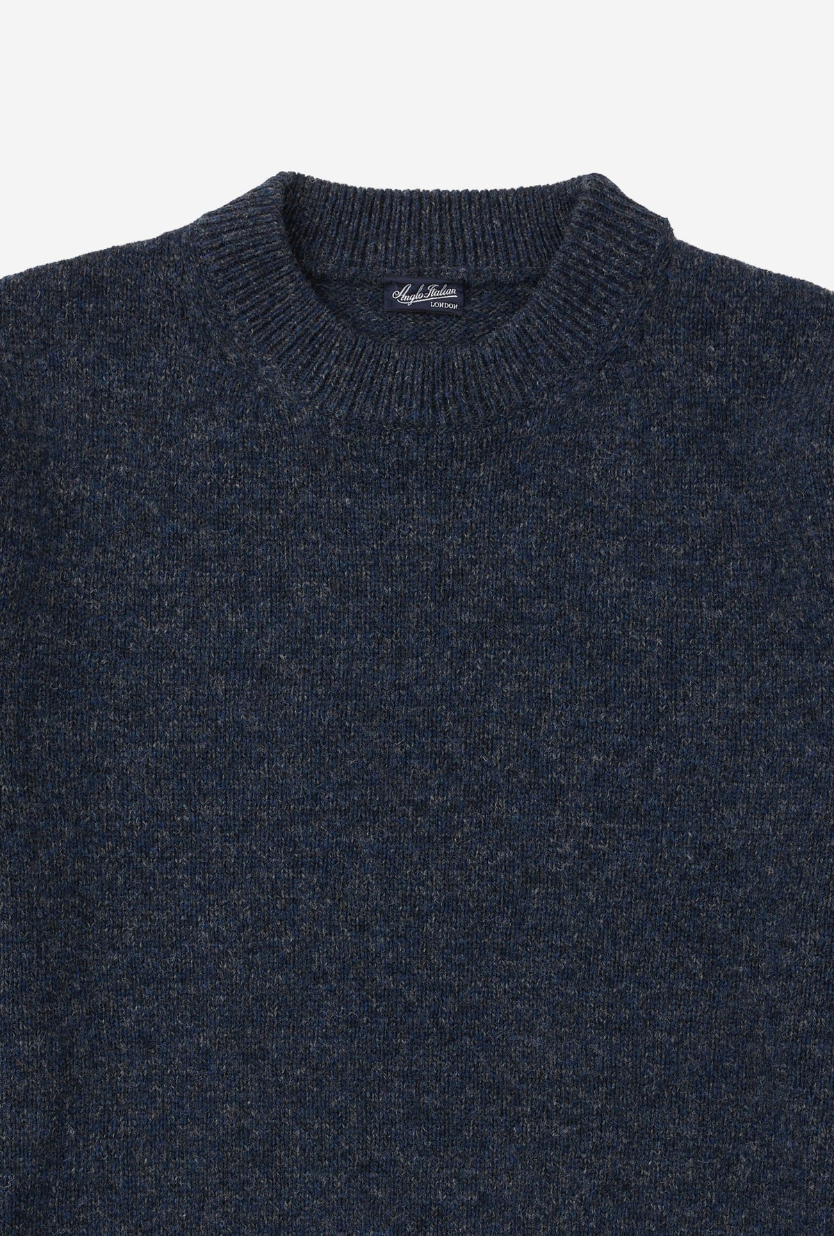 Crewneck Shetland Navy Melange
