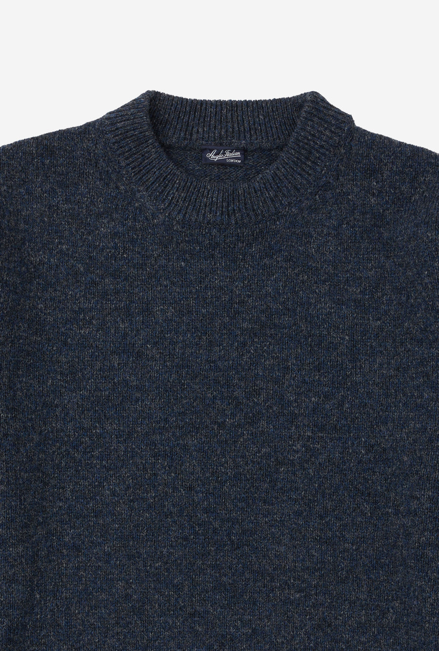 Crewneck Shetland Navy Melange