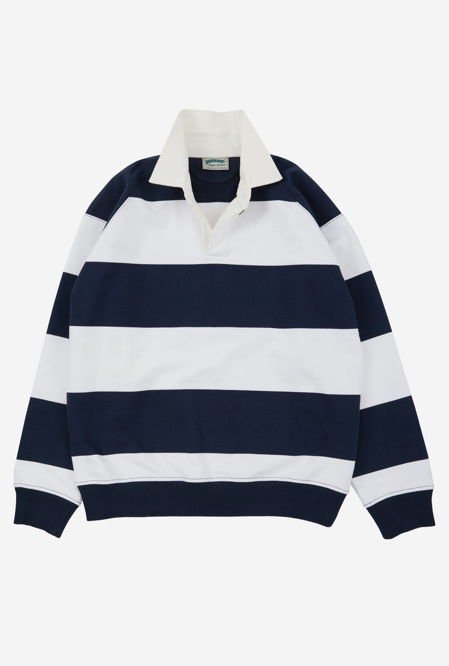 Rugby Shirt Navy Ecru Stripe