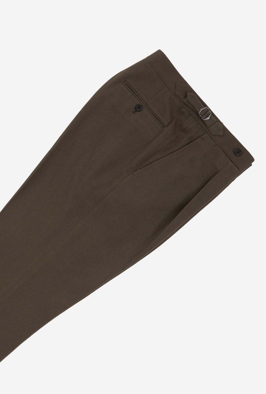 Tailored Trouser Cotton-Cashmere Drill Brown